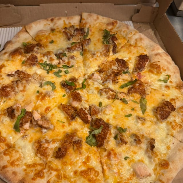 Chicken Vodka Pizza.