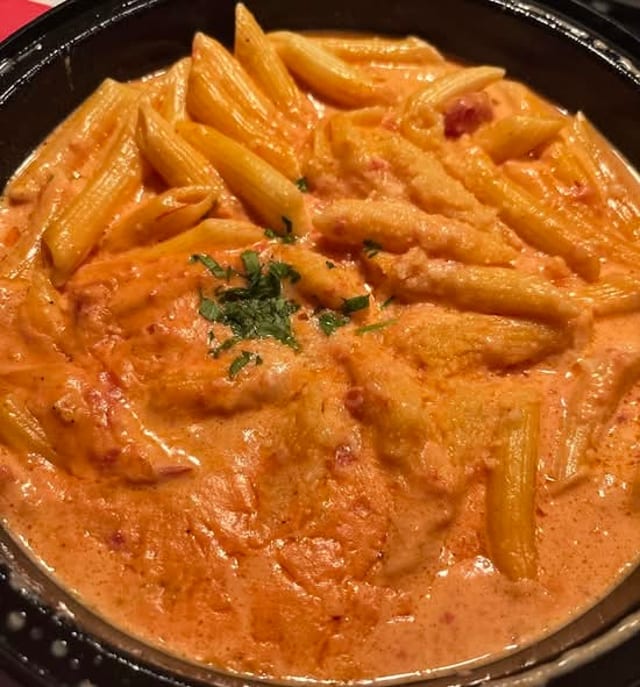 Homemade Penne Pasta Dinner.