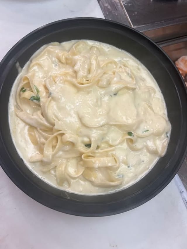 Homemade Fettuccine Alfredo Dinner.